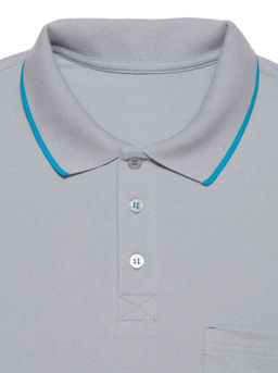DIWARI Футболка-поло с контрастной отделкой MD 944 ash grey