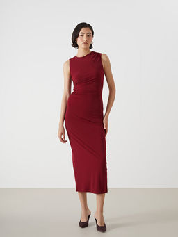 Bisiklet Yaka Elbise