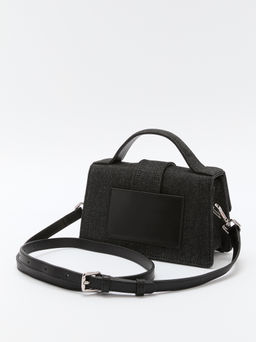 Женская сумка с ручками из денима TENDANCE Артикул 4248260, черный  фото 4