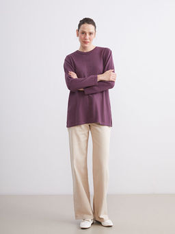 Bisiklet Yaka Ta?l? Kad?n Triko Kazak