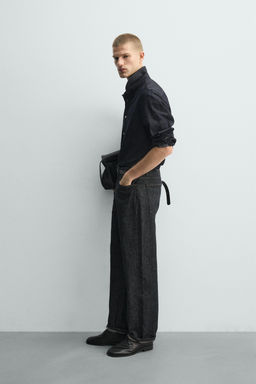 LIGHTWEIGHT COTTON/LINEN DENIM SHIRT - Zara фото 4