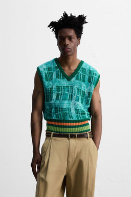 GRAPHIC PRINT KNIT WAISTCOAT  OTIS KWAME KYE QUAICOE - Zara фото 2