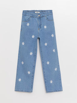 Beli Lastikli Nak??l? K?z ?ocuk Jean Pantolon