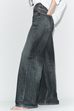TRF EXTRA WIDE-LEG HIGH-WAIST JEANS - Zara фото 4