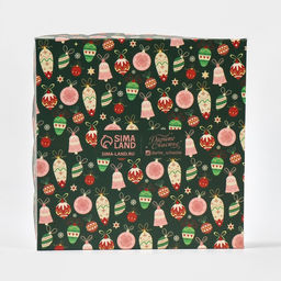 Цена за 5 шт. Коробка для кондитерских изделий с пластиковой крышкой «С Новым годом», 13×13×3 см