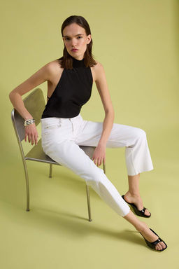Visne Paca Kesikli Yuksek Bel Crop Flare Jeans TWOSS26JE00001 - Trendyolmilla фото 12