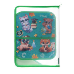Папка для труда, А4, пластиковая, 23×32.5×2.5 см «Зверята»
