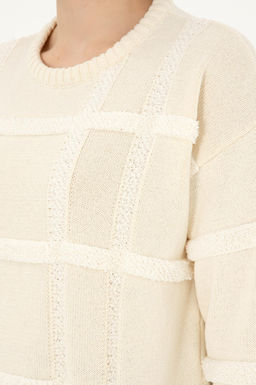 Женский кремовый свитер с круглым вырезом Неожиданная скидка в корзине - U.s. polo assn фото 7