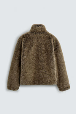 SHORT FAUX FUR COAT - Zara фото 10