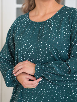 Блузка 1464 зеленый в горошек - Novita фото 5