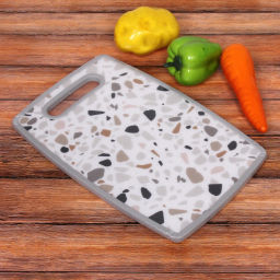 Цена за 2 шт. Доска разделочная "Stone" 20*30*1см Крошка светлая