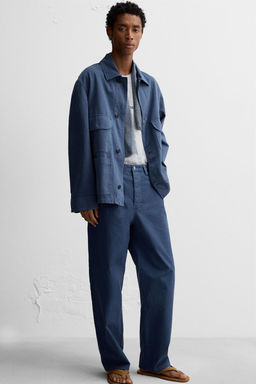 WASHED STRAIGHT-LEG TROUSERS - Zara фото 5