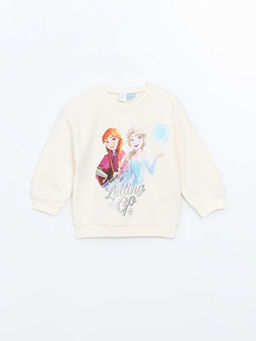 Elsa Bask?l? K?z ?ocuk Sweatshirt