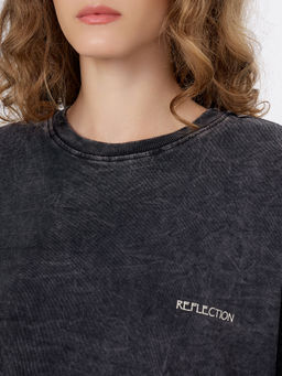 Футболка женская серая с принтом и надписью reflection - Mark formelle фото 5
