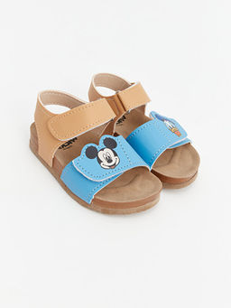 Mickey Mouse Bask?l? Erkek Bebek Sandalet