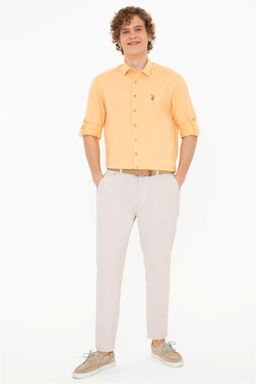 -50% Рубашка мужская оранжевая Uzunkol Basic - U.s. polo assn фото 4