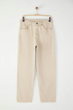 Bej Baggy Fit Kot Pantolon Normal Bel Jeans TEDSS25JE00015