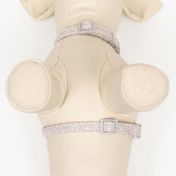 Комплект амуниции Мышка с мягкой шлейкой, поводок 120 х 1 см, ОШ 18-22 см, ОГ 24-30 см, серый - Пижон фото 6