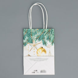 Пакет крафтовый Роскошь Нового года, 15 10 6 см - Дарите счастье фото 17