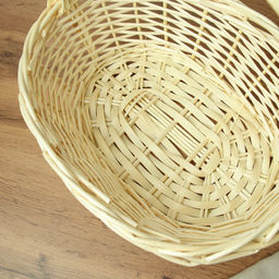 Корзина плетеная 3 штуки белые 37х30х12/32х24х10/26х20х9 см / S/3 22-23 /уп 28/овальная - Галеонтрейд фото 4