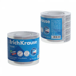 Цена за 1 шт. Набор из 4 клейких лент ErichKrause Clear, 12ммх33м, прозрачный (в пленке)