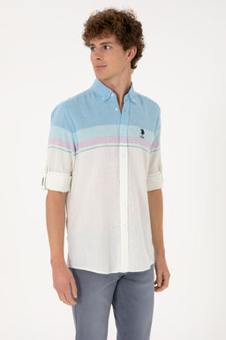 Erkek Mavi Uzun Kollu G_mlek Sepette S_rpriz _ndirim - U.s. polo assn фото 3