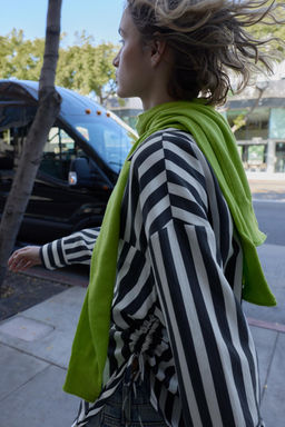 STRIPED SHIRT WITH SIDE LACES - Zara фото 7