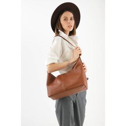 Сумка-мешок, отдел на молнии, регулируемый ремень, цвет коричневый - Simaland фото 4