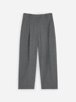 Pantalones plisados en mezcla de lana