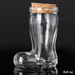 Банка для специй с бамбуковой пробкой 8x6 см Сапог / TD-568 /уп 144/ - Галеонтрейд фото 2