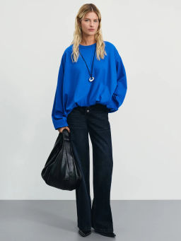 Объемный свитшот из вискозы / Zarina  фото 2