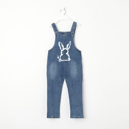 Полукомбинезон для девочек, цвет синий, рост 74см - Simaland фото 3