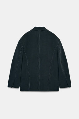 OVERSIZE BLAZER WITH CONTRAST SEAMS - Zara фото 13