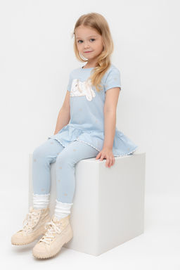 КР 4074-1/голубой,любимые ромашки к563 брюки