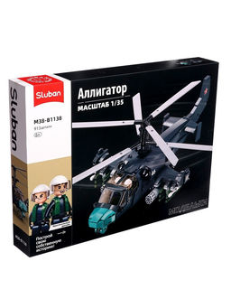 Конструктор Sluban «Модельки. Вертолёт», 1:35, 913 деталей