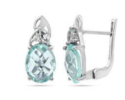 Серьги из серебра топаз, Виталина