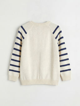 Bisiklet Yaka ?izgili Erkek Bebek Triko H?rka