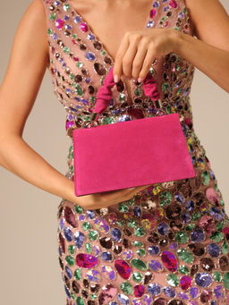 Сумка замшевая Deboro 30715 розовый тюльпан