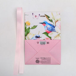 Пакет подарочный с лентой With love , 13 19 9 см - Дарите счастье фото 4