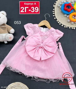 Платье для девочки с бантом