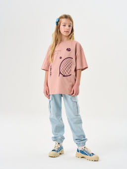 Джинсы карго Серо-голубой 7+ - Bungly фото 6