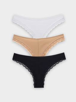 Цена за 2 штуки! Трусы бразилиана женские в наборе, 3 шт - Mark formelle фото 8