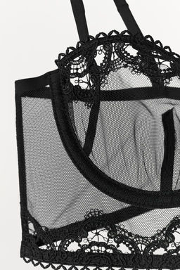 UNDERWIRED MESH AND LACE BRA - Zara фото 8