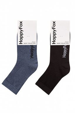 Носки однотонные махровые 2 пары Happyfox