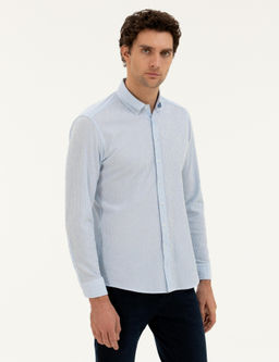 Mavi Slim fit Pamuk Kar___ml_ _izgili G_mlek
