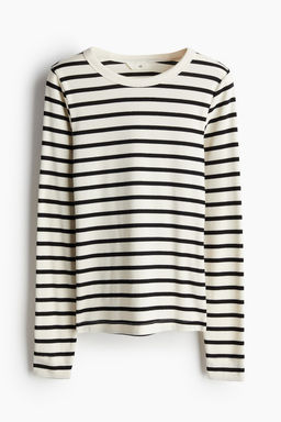 Camiseta en punto de canale - H&m фото 6