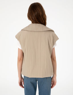 Kum Crop Top Yelek