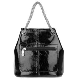 Y9036C black, женская кожаная сумка "Chain strap" Barcelo Biagi