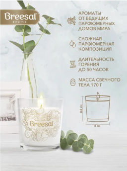 Breesal ароматическая свеча Aroma Sphere Цветочный каприз 170 г фото 2
