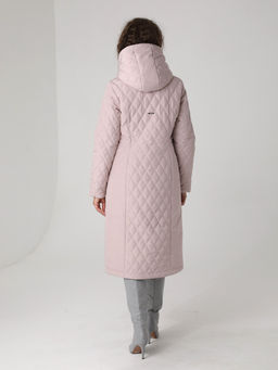 24415 Пальто серо-розовый - Dizzyway фото 3